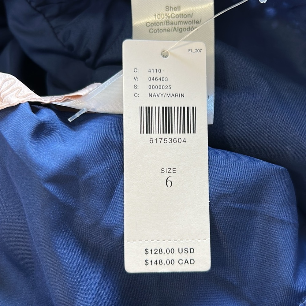 Anthropologie HUTCH Dorri Buckle Back Tank Navy Blue Eyelet Square Neck Sz 6 NEW - Picture 10 of 10